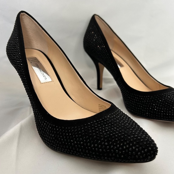 INC International Concepts Black Embellished Pointed Toe‎ Pumps, Size 6M - Picture 1 of 8